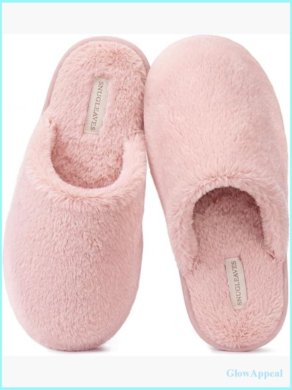 Fuzzy Scuff Slippers Soft Memory Foam Non-slip Indoor House Shoes Women